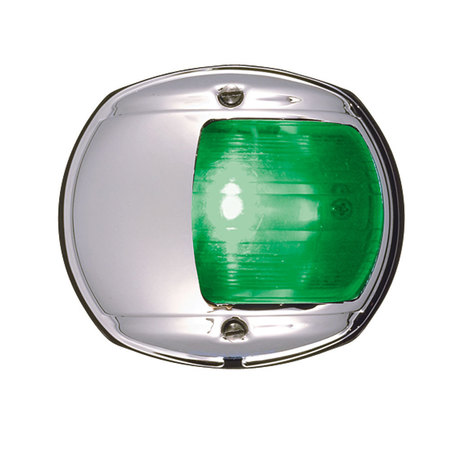 PERKO Led Side Light 12V Green W/ Chrome Plated Brass 0170MSDDP3